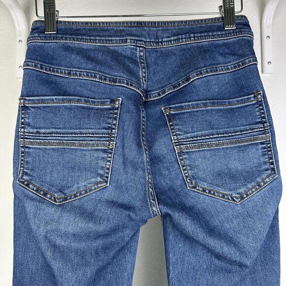 Size W25 Womens Free People Blue Wash Skinny Jeans Stretched Denim - Picture 4 of 5